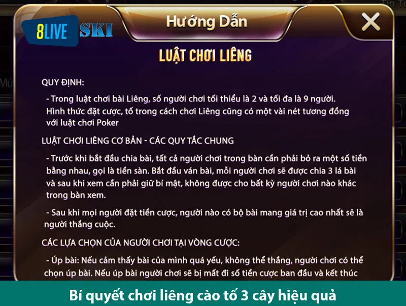 Các bước chơi bài liêng 3 cây online thắng cao