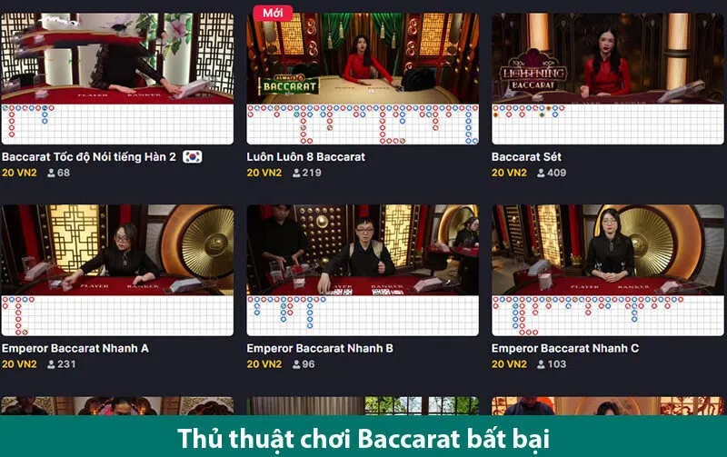 Kinh nghiệm và thủ thuật chơi Baccarat bất bại cho các bet thủ