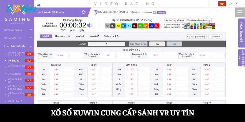 Xổ số Kuwin cung cấp sảnh VR uy tín